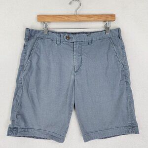 Ted Baker Shorts Mens 33 blue Flat Front Chino Casual Cotton Blend Classic